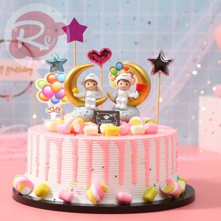 [SIÊU RẺ❤️] – Tượng Phi Hành Gia (1 Cặp) - Trang trí bánh sinh nhật bánh kem