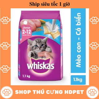 Thức ăn cho mèo con, mèo bầu hạt Whiskas - 1,1 kg