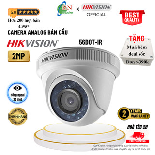 Camera quan sát hdtvi hikvision ds-2ce 56d0t-ir bán cầu sắt, 2.0mp, bảo hành 24 tháng