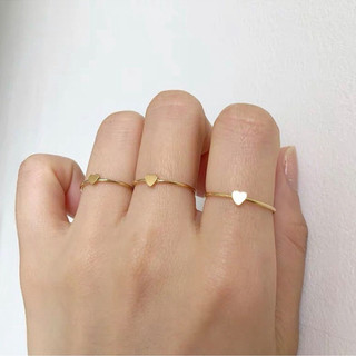Nhẫn bạc nữ TLEE tim trơn mini basic TLEE JEWELRY A0309