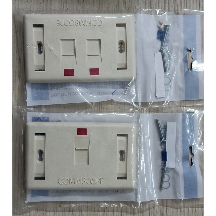 Mặt mạng 1 cổng hãng Commscope/ AMP hình chữ nhật
