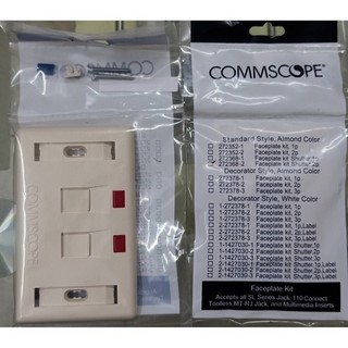 Mặt mạng 1 cổng hãng Commscope/ AMP hình chữ nhật