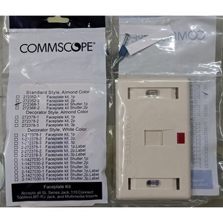 Mặt mạng 1 cổng hãng Commscope/ AMP hình chữ nhật
