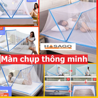 Mùng chụp màn gấp thông minh chống muỗi đủ kích thước 1m2 1m4 1m6 1m8