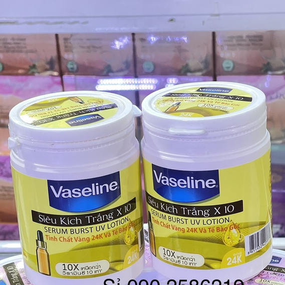 ( Thái Lan) ￼Body Siêu Kích Trắng Vaseline 250g