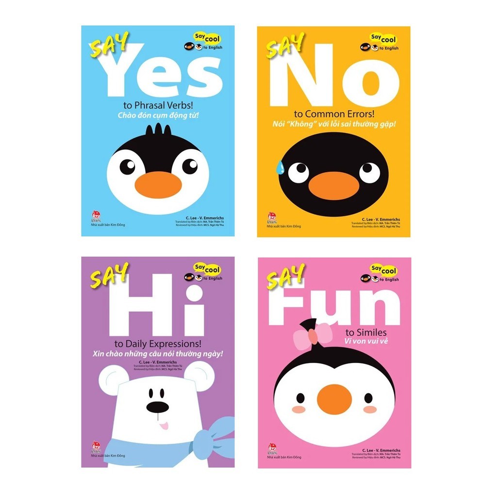 Sách tranh đoạn hội thoại cho trẻ học tiếng Anh Say cool to English ( lẻ tùy chọn) - Kim Đồng