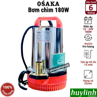Máy bơm chìm Osaka 180W - 12V/24V - bơm chống ngập