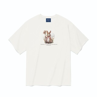 Áo thun local brand cổ tròn Uncle M cotton 100% nam nữ Unisex in lụa trame - Bunnie Tee