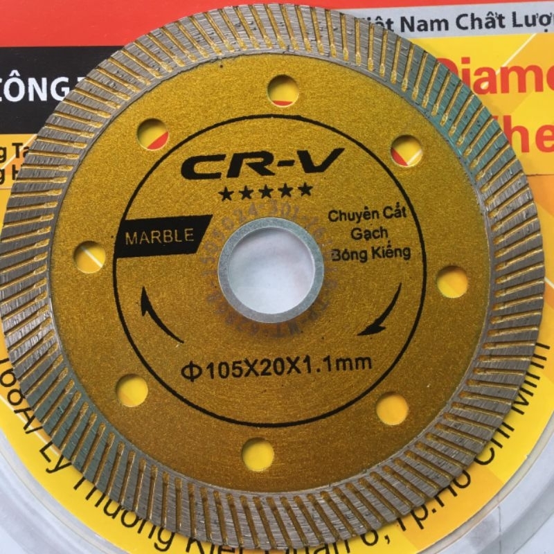 1 hộp 10 lưỡi cắt gạch đa năng CRV 105mm, lưỡi cắt đa hoa cương 105mm( 1 tấc)