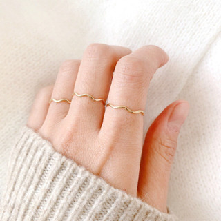Nhẫn bạc TLEE sóng trơn basic xinh xắn TLEE JEWELRY A0313