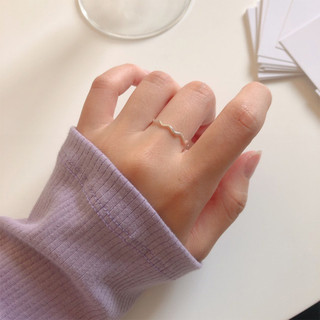 Nhẫn bạc TLEE sóng trơn basic xinh xắn TLEE JEWELRY A0313
