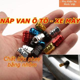 Bộ 4 nắp van ô tô xe máy đúc bằng nhôm cao cấp