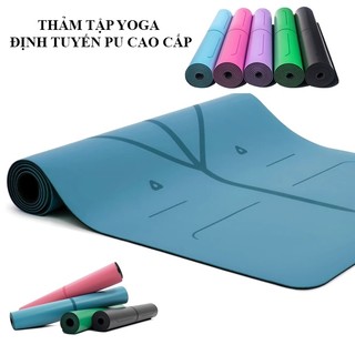  Thảm Yoga Cao Su Hàng Chất Lượng Cao Chất Liệu Pu Cao Cấp Chống Trơn Trượt thảm tập Yoga định tuyến chất liệu cao su Pu 