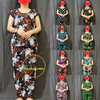 Đồ bộ thun lạnh thái dài phối tay ren nhung xịn