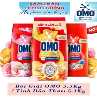 Bột giặt omo thơm mát 5.5kg / tinh dầu thơm 5.1kg