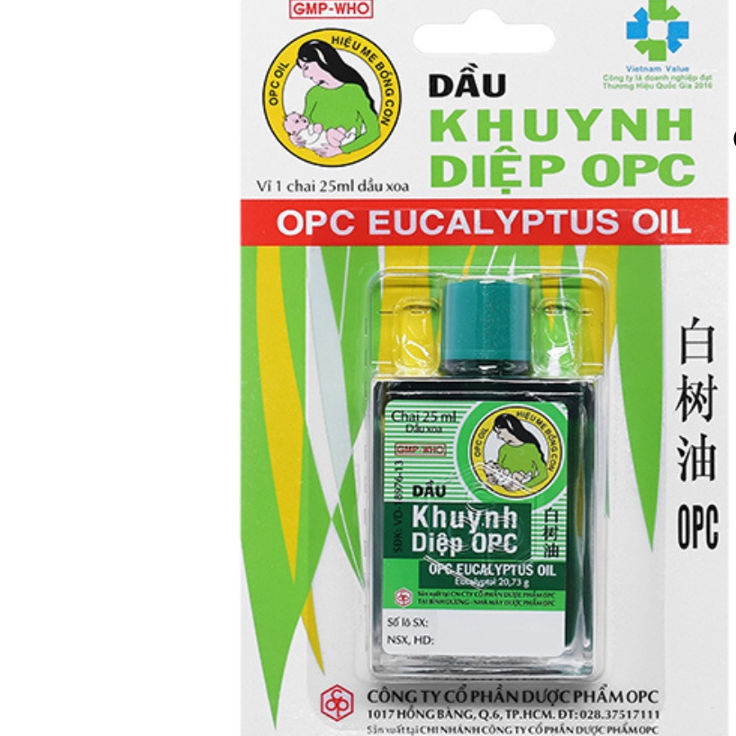 Dầu khuynh diệp OPC 25ml (Dầu khuynh diệp mẹ bồng con)