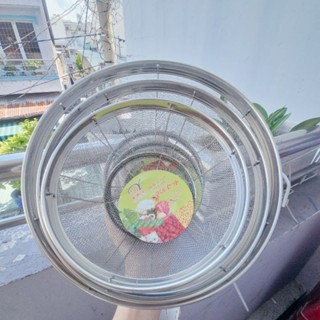 RỔ LƯỚI TRÒN VO GẠO  RỬA RAU  LỌC DẦU THỨC ĂN INOX CAO CẤP 