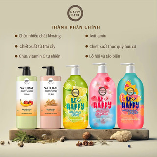  Sữa tắm Happy Bath cho nữ cao cấp thơm lâu 900ml 1 lọ 