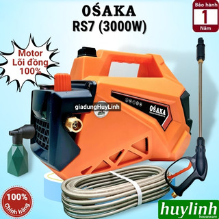 Máy xịt rửa xe chỉnh áp Osaka RS7 - công suất 3000W - Motor lõi đồng 100% - [Osaka S500 có chống giật]
