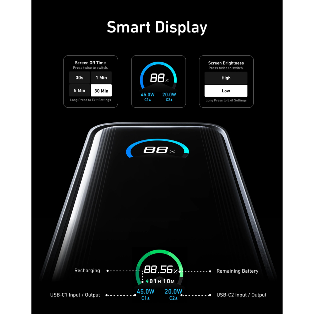 Sạc Anker Prime Fusion 9600mAh 65w GaNPrime A1339 - Bảo Hành 18 Tháng | BigBuy360 - bigbuy360.vn