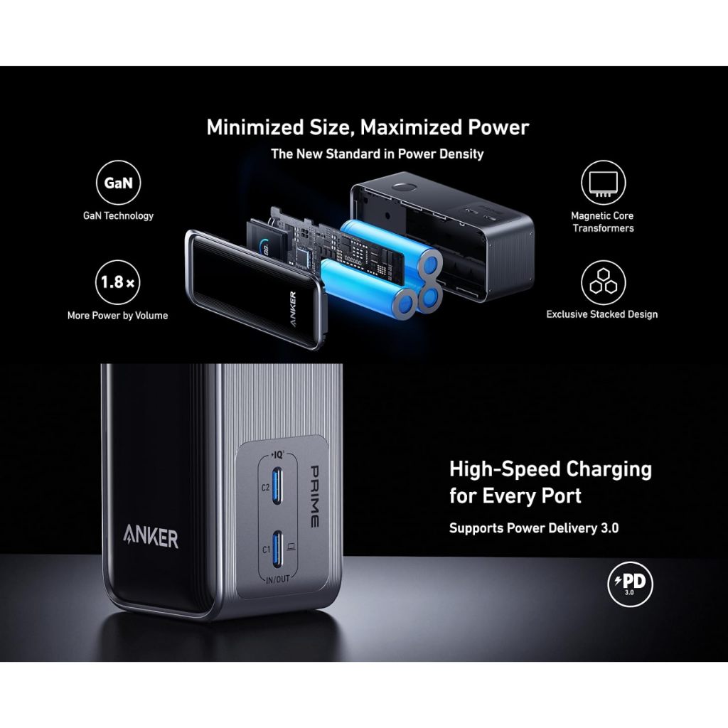 Sạc Anker Prime Fusion 9600mAh 65w GaNPrime A1339 - Bảo Hành 18 Tháng | BigBuy360 - bigbuy360.vn