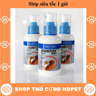 Thuốc xịt trị ve rận bọ chét cho chó mèo thú cưng HANTOX SPRAY chính hãng