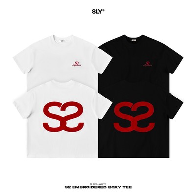 Áo thun SLY form Boxy BIG S2 màu Trắng Đen
