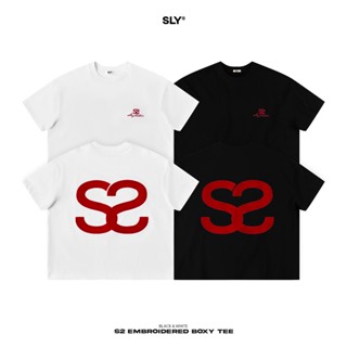 Áo thun SLY form Boxy BIG S2 màu Trắng Đen
