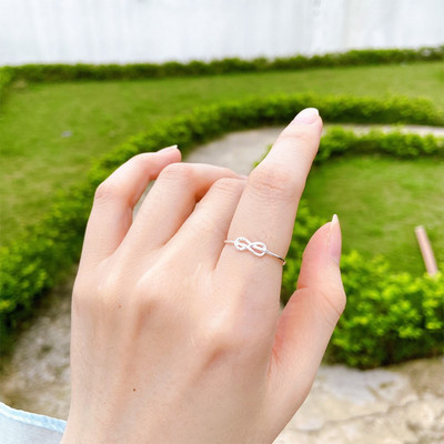 Nhẫn bạc nữ TLEE kép vô cực cá tính TLEE JEWELRY A0343