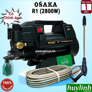 Máy xịt rửa xe Có Chỉnh Áp Osaka R1 - Công suất 2800W - Dây 15 mét [Osaka RS4 - Zukui S7]