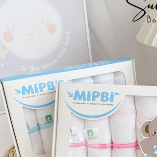 Khăn sữa hộp 100% cotton MIPBI Set 6c (MIPBI9)