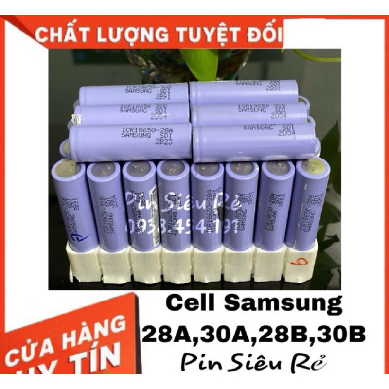 Cell pin Samsung 18650 28A 30A 30B