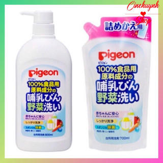 NƯỚC SÚC BÌNH SỮA PIGEON HÀNG NỘI ĐỊA NHẬT DẠNG CHAI VÀ TÚI