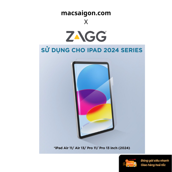 Dán cường lực iPad Air M2/iPad Pro M4 ZAGG Glass