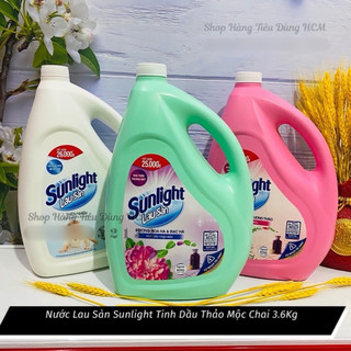 Nước Lau Sàn Sunlight Tinh Dầu Thảo Mộc Can 3.6Kg ( Bao bì mới thân thiện môi trường)