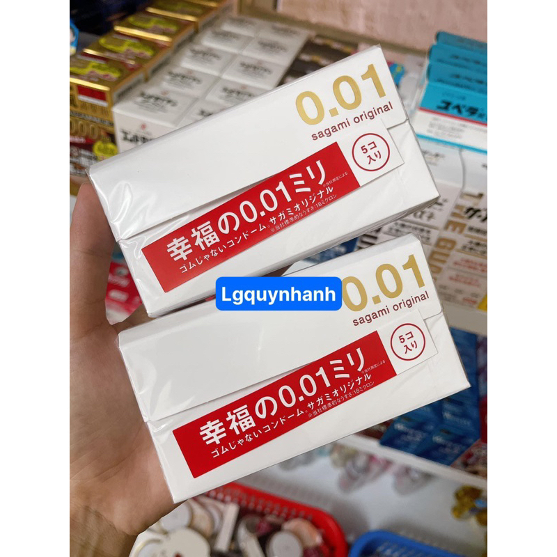 Bao cao su Sagami 0.01 Nhật Bản- siêu mỏng hộp 5 chiếc