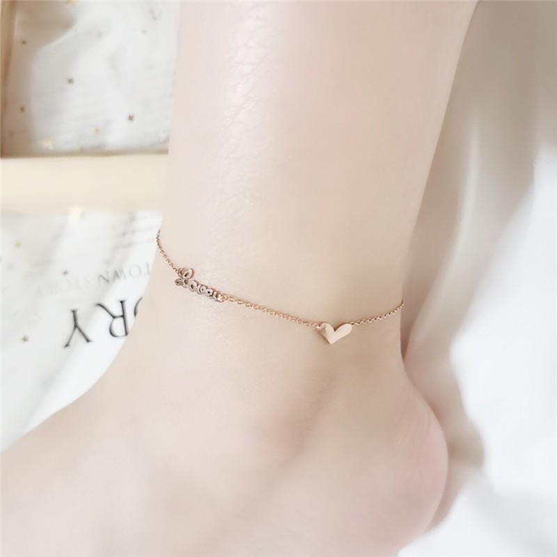 Lắc Chân Nữ Love U Titan Ko Đen TITAN 006