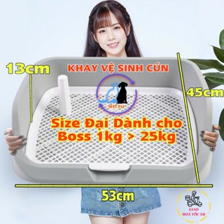[HỎA TỐC] Khay vệ sinh cho chó size LỚN 25KG- Khay hướng dẫn cún đi vệ sinh TẶNG KÈM CỘT