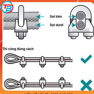 (Combo 5 cái) Khóa cáp,cóc cáp,ốc siết mạ kẽm