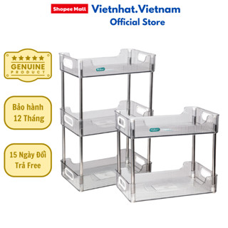 Kệ Trong Suốt Việt Nhật Hokori, 2-3 Tầng Để Đồ Uống, Decor Bàn, Decor Phòng Tắm, Phòng Khách