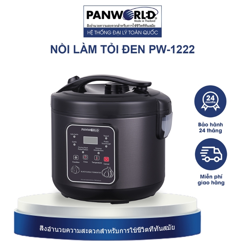 Nồi làm tỏi đen Panworld PW-1222, máy làm tỏi đen, sữa chua thương hiệu Thái Lan, bảo hành 24 tháng