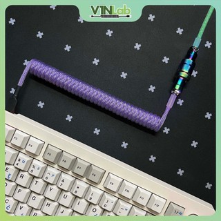 [BASIC] Dây cáp custom handmade Type-C cho bàn phím cơ / Coiled Custom cable type-C for mechanical keyboard