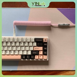[PASTEL] Dây cáp custom handmade Type-C cho bàn phím cơ / Coiled Custom cable type-C for mechanical keyboard