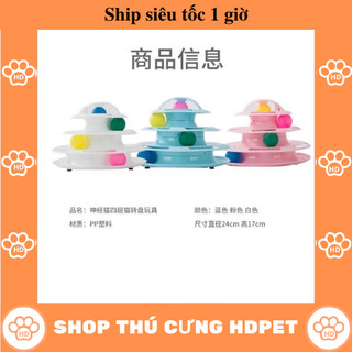 Đồ chơi cho Mèo - tháp banh/bóng 3 tầng - HDPET