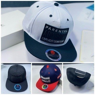 Mũ lưỡi trai snapback thêu mạc vuông phối màu phong cách sành điệu - Nón hiphop thời trang nam