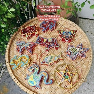 Lồng Đèn Mini Khung Nhựa Giấy Bóng Kiếng rất bền-Lồng đèn Trung thu giấy kiếng loại nhỏ 10cm khung nhựa dán giấy
