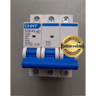 Aptomat chint mcb 3p 16 ~ 63a nxb-63 c16, c20, c25,c32,c40,c63