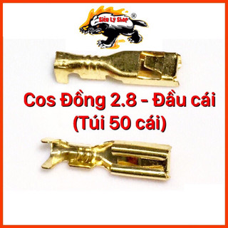 Set 50 cái Cos đồng 2.8mm - Đầu cái (Ghim giắc điện ô tô, xe máy)
