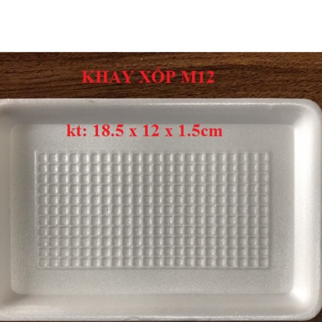 1 dây 120 chiếc khay xốp trắng M12