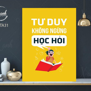 Tranh cổ động văn phòng không ngừng tư duy học hỏi